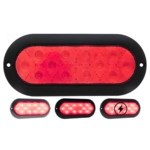 PLAFON UNIVERSAL POSTERIOR 12 LEDS 19.5 X 8.8 X 1.5CM 12/24V ROJO (PZA)
