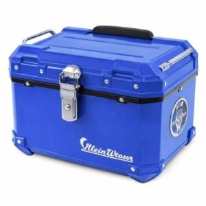 PORTA EQUIPAJE PARA MOTOS DE 30L METALICA AZUL (Pieza)