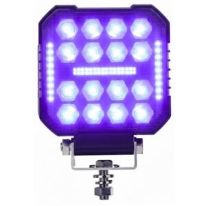 FARO CUADRADO DE LED ALTA INTENSIDAD CON DRL MORADO (PAR)