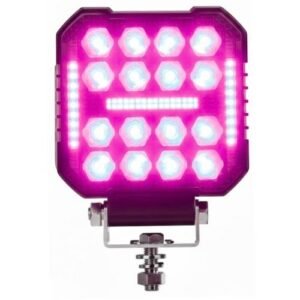 FARO CUADRADO DE LED ALTA INTENSIDAD CON DRL ROSA (PAR)