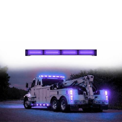 RL4P-N032_PURPLE FARO TIPO BARRA CON 4 LEDS COB, 40W CON 17 FUNCIONES DE ESTROBO 60CM MORADO (PZA)