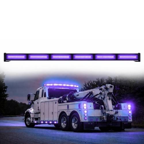 RL6P-N032_PURPLE FARO TIPO BARRA CON 6 LEDS COB, 60W CON 17 FUNCIONES DE ESTROBO 90CM MORADO (PZA)
