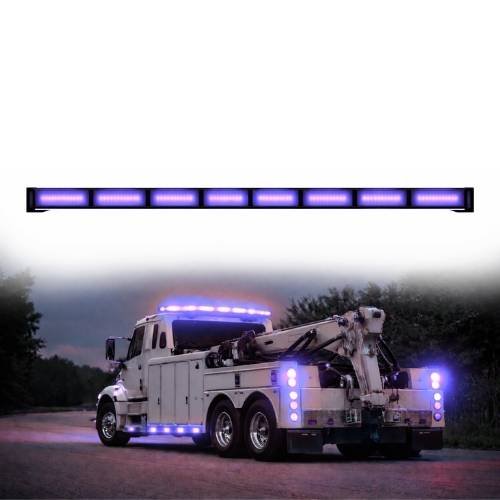 RL8P-N032_PURPLE FARO TIPO BARRA CON 8 LEDS COB, 80W CON 17 FUNCIONES DE ESTROBO 120CM MORADO (PZA)