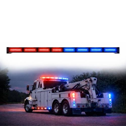 RL8P-N032_RD_BL FARO DE LED COB DE 80W C/ FUNCIÓN DE ESTROBO 120cm ROJO Y AZUL (PIEZA)