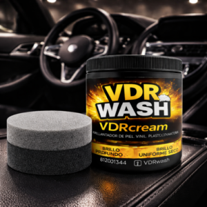 ABRILLANTADOR VDR CREAM DE PIEL VINIL PLASTICO Y MADERA 300 ML (INCLUYE ESPONJA)