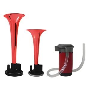 CORNETA DOBLE CROMADA DE PLÁSTICO (ROJA) (KIT)