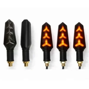 LUZ LED DIRECCIONAL UNIVERSAL PARA MOTOCICLETA ROJO (PAR)