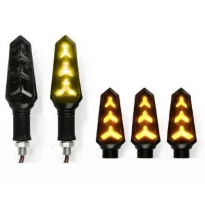 LUZ LED DIRECCIONAL UNIVERSAL PARA MOTOCICLETA AMARILLO (PAR)