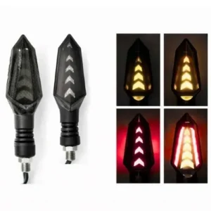 LUZ LED DIRECCIONAL UNIVERSAL PARA MOTOCICLETA ROJO (PAR)