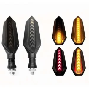 ZXD19_RD LUZ LED DIRECCIONAL UNIVERSAL PARA MOTOCICLETA ROJO (PAR)