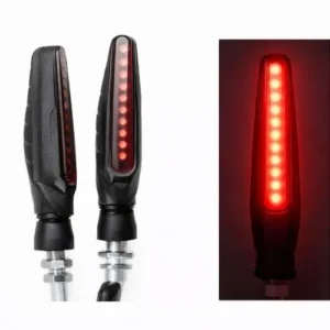 LUZ LED DIRECCIONAL UNIVERSAL PARA MOTOCICLETA ROJO (PAR)