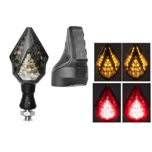 LUZ LED DIRECCIONAL UNIVERSAL PARA MOTOCICLETA ROJO (PAR)