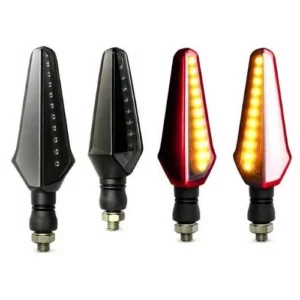 LUZ LED DIRECCIONAL UNIVERSAL PARA MOTOCICLETA ROJO (PAR)