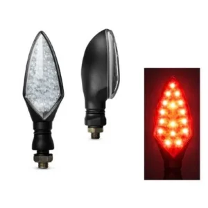 LUZ LED DIRECCIONAL UNIVERSAL PARA MOTOCICLETA ROJO (PAR)