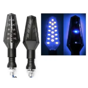 LUZ LED DIRECCIONAL UNIVERSAL PARA MOTOCICLETA AZUL (PAR)