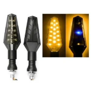 LUZ LED DIRECCIONAL UNIVERSAL PARA MOTOCICLETA AMARILLO (PAR)