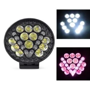 FARO REDONDO DE LED ALTA INTENSIDAD CON DRL ROSA (PAR)