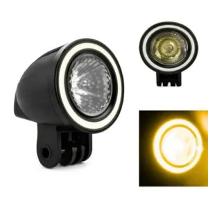 FARO DE LED MINI CON DRL LUZ FIJA Y ESTROBO AMARILLO 5.2 X 7.3 X 5.2CM (PZA)