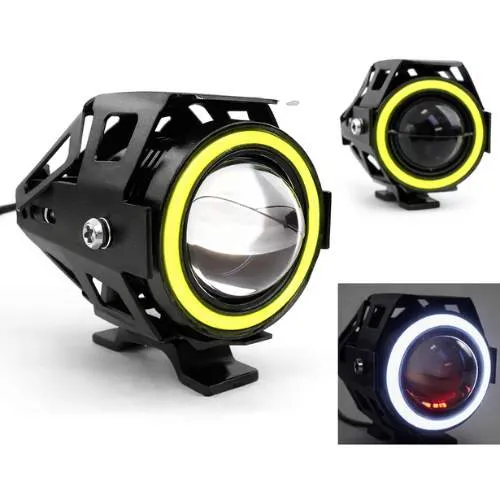 FARO DE LED PARA MOTOCICLETA / NEGRO / AZUL (PZA)