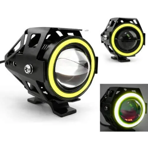 FARO DE LED PARA MOTOCICLETA / NEGRO / VERDE (PZA)