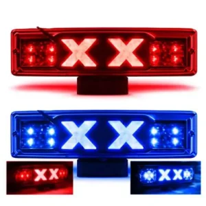 XK42_RD_BL FARO DE LED DE ALTA INTENSIDAD CON DRL ROJO/AZUL 13.9 X 3.9 X 3CM (PZA)