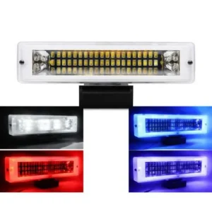 XK48 FARO DE LED DE ALTA INTENSIDAD CON ARILLO DE GEL ROJO/BLANCO/AZUL 13.8X3.8X2.7CM (PZA)