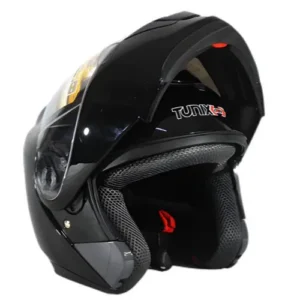 CASCO PARA MOTOCICLISTA ABATIBLE NEGRO EXTRA GRANDE DOT (PIEZA)