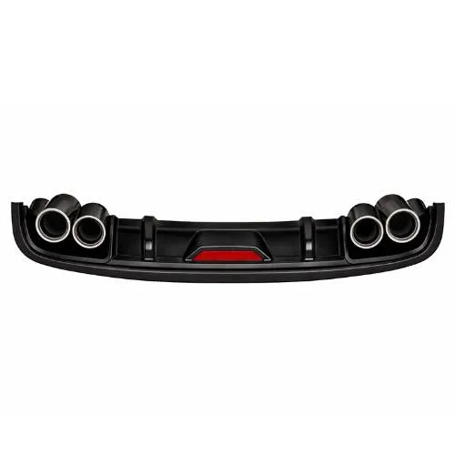 DIFUSOR TRASERO C/ 4 SALIDAS DE ESPACPE 1.3M NEGRO C/LUZ (PIEZA)