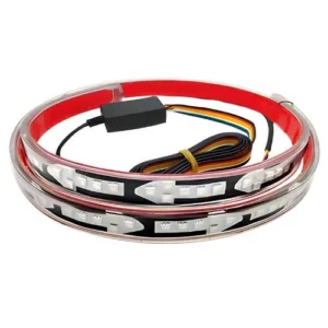 LAMPARA TRASERA TIPO STOP CON 72 HIPER LEDS 1.2M CON ESTROBO Y DIRECCIONAL RGB  (PIEZA)