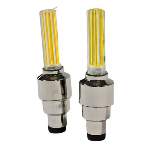 TA-VALY TAPON DE VALVULA CON LUZ AMARILLO (PAR)