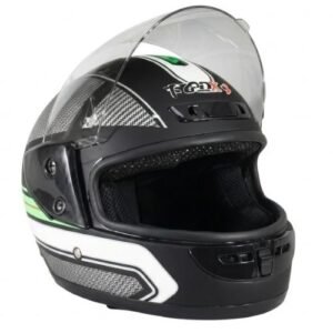 CASCO PARA MOTOCICLISTA ECONÓMICO CARBÓN MEDIANO (Pieza)