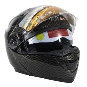 CASCO PARA MOTOCICLISTA ABATIBLE CARBÓN GRANDE (Pieza)