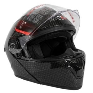CASCO PARA MOTOCICLISTA DESMONTABLE CARBÓN MEDIANO (Pieza)