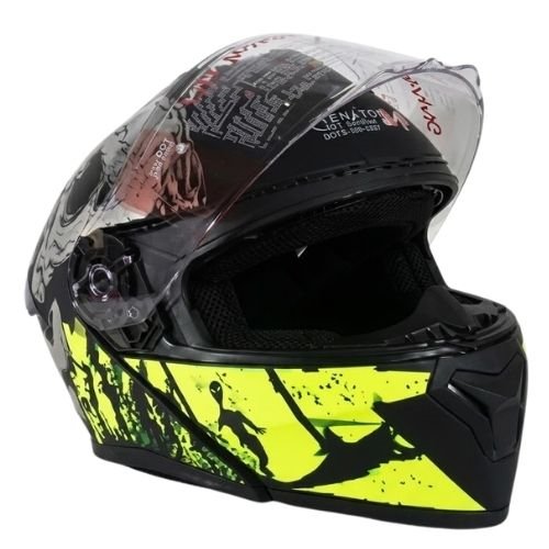 CASCO PARA MOTOCICLISTA DESMONTABLE CON DISEÑO GRANDE (Pieza)