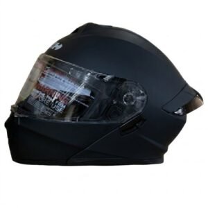 CASCO PARA MOTOCICLISTA DESMONTABLE NEGRO MATE MEDIANO (Pieza)