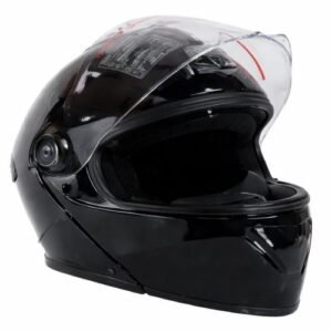 CASCO PARA MOTOCICLISTA DESMONTABLE NEGRO EXTRA GRANDE (Pieza)