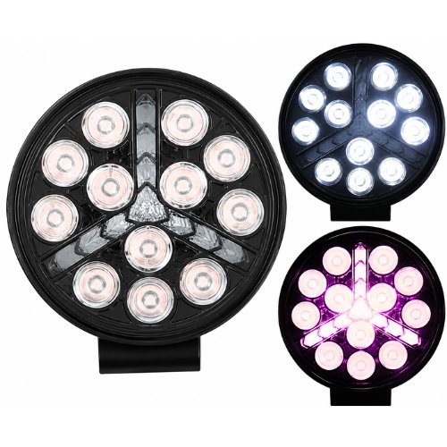 RENO94-PK FARO REDONDO DE LED ALTA INTENSIDAD CON DRL ROSA 12/24V (PAR)