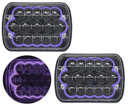UNIDAD 5 PULGADAS CON ARILLO DE LED MORADO(PAR)