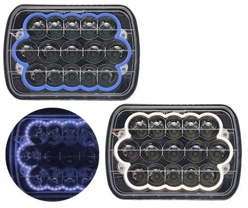 UNIDAD 7 PULGADAS CON ARILLO DE LED AZUL BLANCO(PAR)