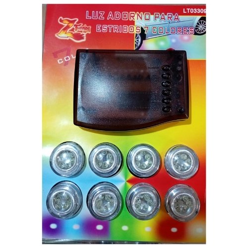 LT03309 LUZ ADORNO PARA ESTRIBO 7 COLORES
