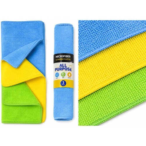 TRAPO DE MICROFIBRA 3 PIEZAS 30*30CM
COLORES SURTIDOS