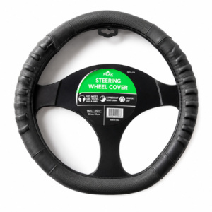 PP003BK_GY FUNDA DE VOLANTE TACTO-PIEL PARA AUTO 38CM GRIS