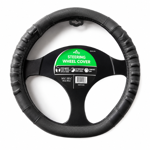 PP003BK_GY FUNDA DE VOLANTE TACTO-PIEL PARA AUTO 38CM GRIS