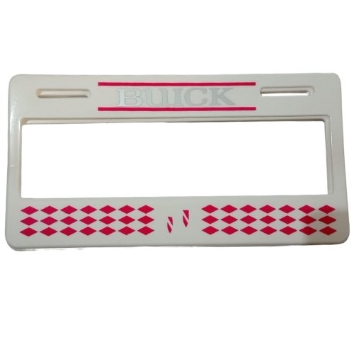 Pser-Buick blanco PORTA PLACA SERIGRAFIADO (PAR)