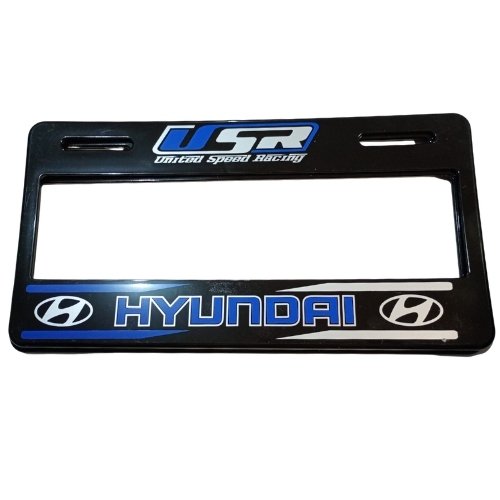 Pser-Hyundai azul PORTA PLACA SERIGRAFIADO (PAR)