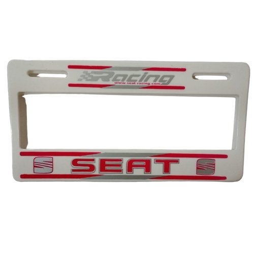 Pser-SEAT racing plata PORTA PLACA SERIGRAFIADO (PAR)
