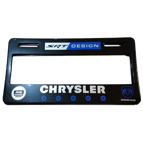 Pser-chrysler azul PORTA PLACA SERIGRAFIADO (PAR)