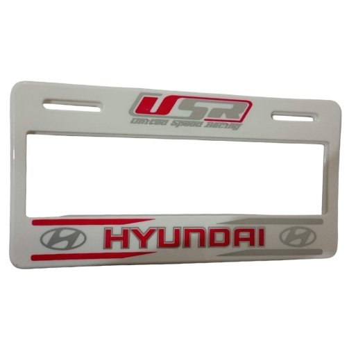 Pser-hyundai wrs PORTA PLACA SERIGRAFIADO (PAR)