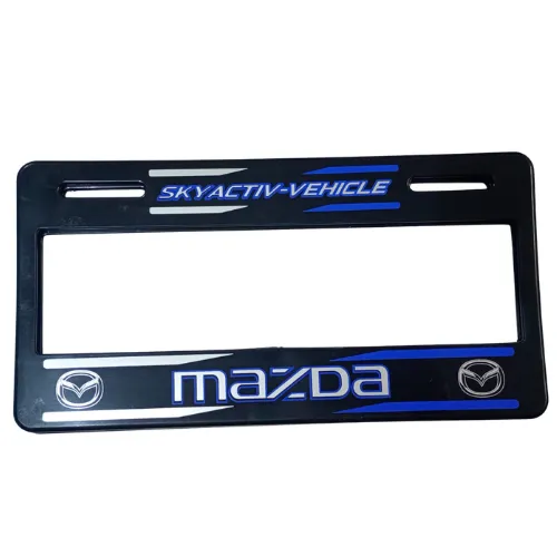Pser-mazda azul PORTA PLACA SERIGRAFIADO (PAR)