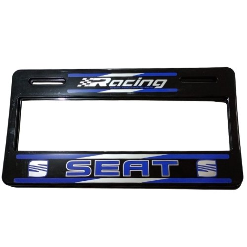 Pser-seat azul PORTA PLACA SERIGRAFIADO (PAR)